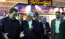بازدید معاون اول رئیس جمهور و وزیر صمت از غرفه شرکت ملی صنایع مس ایران