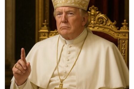 ترامپ با لباس پاپ