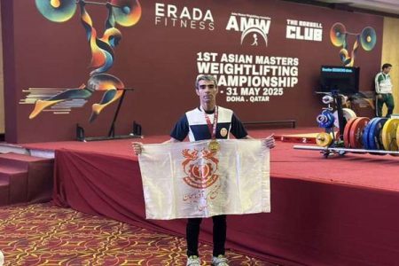 قهرمانی نماینده مجتمع مس سونگون در نخستین دوره مسابقات وزنه‌برداری پیشکسوتان آسیا