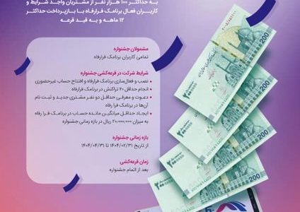 کاربران سامانه “فرارفاه” بانک رفاه کارگران تسهیلات غیرحضوری دریافت می‌کنند