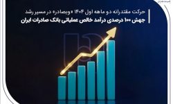 جهش ۱۰۰ درصدی درآمد خالص عملیاتی بانک صادرات ایران