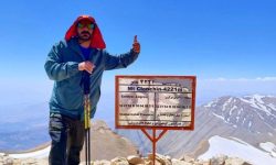 صعود موفق کارگر پرتلاش فولاد اکسین خوزستان به قله کلونچین زردکوه بختیاری