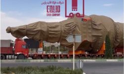 تجهیزات یک‌هزار تنی کوره احیای مستقیم فولاد اقلید پارس آماده نصب شد