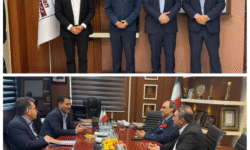 دیدار مدیر شعب بانک مسکن استان با مدیرعامل شرکت فولاد اکسین خوزستان