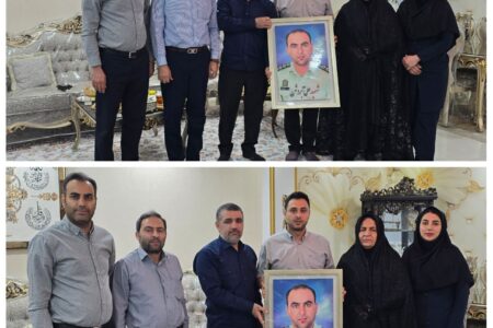 دیدار جمعی از مدیران و پرسنل فولاد اکسین خوزستان با خانواده شهید نیروی انتظامی 