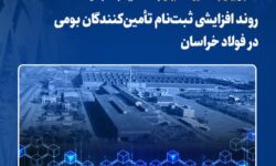 روند افزایشی ثبت‌نام تأمین‌کنندگان بومی در فولاد خراسان