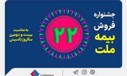 جشنواره فروش بیمه ملت با تخفیف ۲۲ درصدی و جوایز ویژه