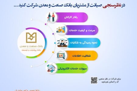 دعوت بانک صنعت و معدن از مشتریان برای مشاركت در نظرسنجی ملی صیانت از حقوق مشتریان بانكی