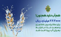 حمایت 787 هزار میلیارد ریالی بانک کشاورزی از بهینه‌سازی مصرف آب در صنایع غذایی