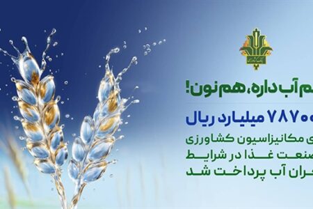 حمایت 787 هزار میلیارد ریالی بانک کشاورزی از بهینه‌سازی مصرف آب در صنایع غذایی