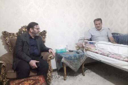 عیادت شهردار همدان از جانباز جنگ رمضان