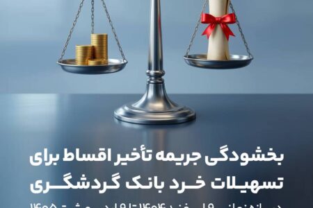 بخشش جرایم دیرکرد تسهیلات خرد بانک گردشگری