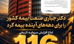 ابلاغ افزایش سرمایه تاریخی ۱۱۶ هزار میلیارد تومانی بیمه ایران؛ تثبیت ۷۰ درصد سرمایه صنعت بیمه کشور در بزرگ‌ترین شرکت بیمه‌ ایران و خاورمیانه