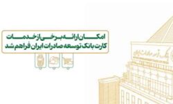 امکان ارائه برخی از خدمات کارت بانک توسعه صادرات ایران فراهم شد