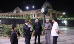 فضاسازی میدان امام(ره) همدان به مناسبت آیین باشکوه تشییع رهبر شهید