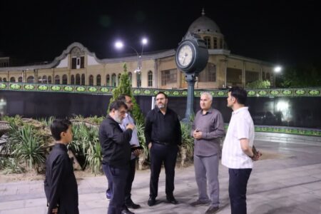 فضاسازی میدان امام(ره) همدان به مناسبت آیین باشکوه تشییع رهبر شهید