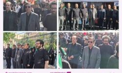 مدیرعامل و اعضای هیئت‌مدیره بیمه نوین در آیین باشکوه تشییع و بدرقه پیکر مطهر رهبر شهید