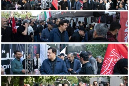 حضور مدیران و كاركنان بانك ملت در مراسم بدرقه رهبر شهید انقلاب – بازدید مدیرعامل از روند خدمت رسانی به مردم در موكب‌ها