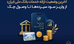 آخرین وضعیت ارائه خدمات بانک ملی ایران؛ از واریز سود سپرده ها تا وصول چک