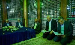 حضور وزیر اقتصاد در آیین تجدید میثاق دولت با آرمان‌های امام راحل و شهدا