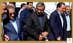 حضور مدیرعامل بانك صنعت و معدن در آیین افتتاح طرحهای صنعتی خراسان رضوی با حضور وزیر صمت