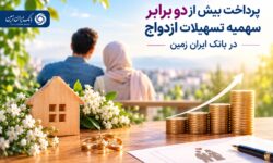 پرداخت بیش از دو برابر سهمیه تسهیلات ازدواج در بانک ایران زمین